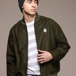 The Roadster Lifestyle Co. Suede Finish Bomber Jacket-image-42