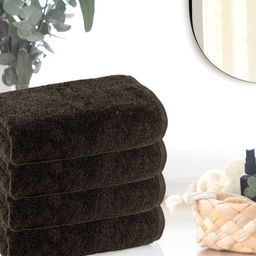 Anko Dark Grey 550 GSM Pure Cotton Malmo Antibacteria Hand Towel Set of 4-3