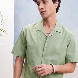 HIGHLANDER Men Slim Fit Opaque Striped Casual Shirt-image-84