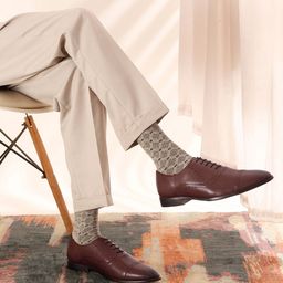 Men Rosewood Leatherette Oxford Formal Shoes-image-76