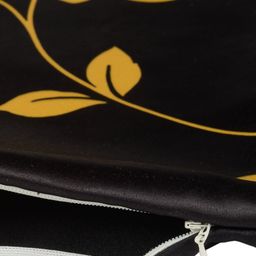 HOUZZCODE Black & Yellow Printed Set of 2 Square Cushion Covers image 4