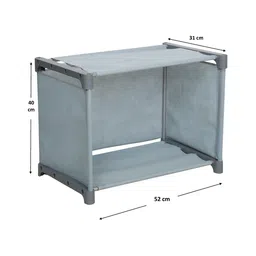 Decent Hut Grey 2 Tier Multipurpose Book Shelf image 3