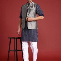 Anouk Men Printed Nehru Jacket-image-30