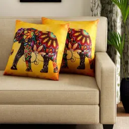 Swayam Multicolor Cotton 40 cm x 40 cm Cushion Covers - Set of 2-image-91