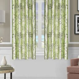 Romee Green Polyester Floral Curtains and Sheers-31