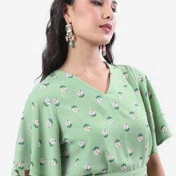 Vishudh Floral Print Flutter Sleeve Top image 2