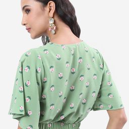 Vishudh Floral Print Flutter Sleeve Top image 3