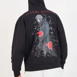 Styli Black Cotton Long Sleeves Graphic Sweatshirts-picture-35