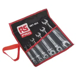 RS PRO 6 Piece Alloy Steel Spanner Set Model No 487062-13
