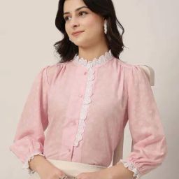 Style Quotient Pink Printed Formal Shirt-42