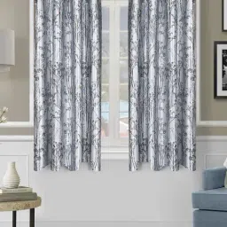 Romee Grey Polyester Floral Curtains and Sheers-image-70