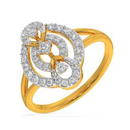 Kisna Diamond & Gold Jewellery Nancy 14k (585) Diamond & Gold Ring For Women-image-26