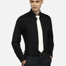 Louis Philippe Cream Solid Tie-picture-32