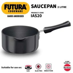 Hawkins Futura Black Hard Anodised Induction Bottom 18 cm Saucepan, 2 L-8