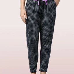 Enamor Navy & White Checks Pyjamas-picture-31