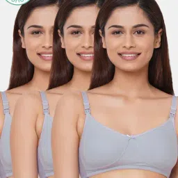 Inner Sense Grey Non Wired Non Padded Nursing Bra (Pack Of 3)-picture-12
