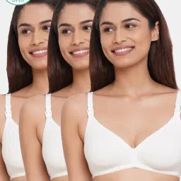 Inner Sense White Non Wired Non Padded Nursing Bra (Pack Of 3)-image-84
