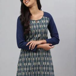 Aurelia Blue Embroidered Kurti-image-86