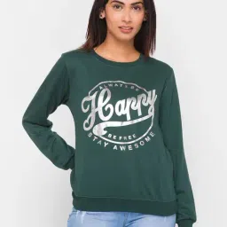 Globus Green Graphic Print Sweatshirt-image-80