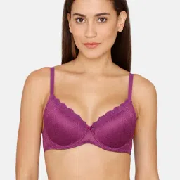 Rosaline by Zivame Purple Under-wired Padded T-Shirt Bra-picture-9