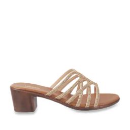 Mochi Women's Golden Casual Sandals-image-89