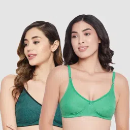 Clovia Multicolor Printed Non Padded Bra (Pack of 2)-17