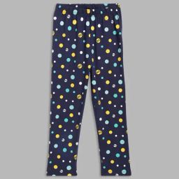 Blue Giraffe Kids Navy Cotton Printed Leggings-picture-9