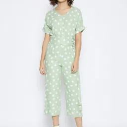 Crimsoune Club Green & White Polka Dot Jumpsuit-picture-12