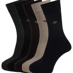 Dollar Multi Cotton Self Pattern Socks - Pack of 5-picture-19