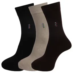 Dollar Multi Cotton Self Pattern Socks - Pack of 3-14