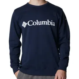 Columbia Men Navy Blue M Logo Fleece Sweatshirt-image-47