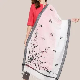 Dupatta Bazaar White Floral Print Dupatta-picture-7