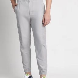Reebok Grey Regular Fit Solid Joggers-image-51