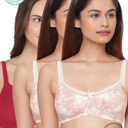 Inner Sense Multicolor Printed Full Coverage T-Shirt Bra - Pack of 3-image-29