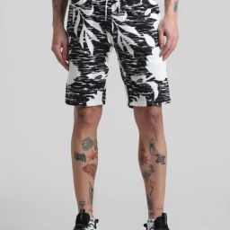 Jack & Jones Cloud Dancer Cotton Regular Fit Printed Shorts-image-19