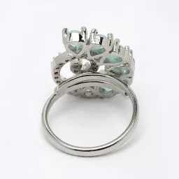 Panash Silver Plated AD Studded Adjustable Finger Ring image 5