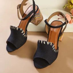 Truffle Collection Women's Blue Ankle Strap Sandals-image-70