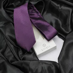 KOVOVE Men Purple Woven Design Broad Tie-image-97