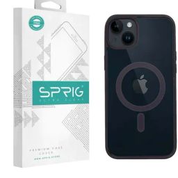 Sprig Transparent Magnetic Back Cover for APPLE iPhone 14 (Purple)-image-100