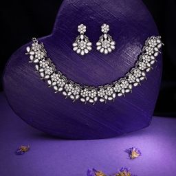 Anouk Silver-Plated Artificial Stone-Studded Jewellery Set-80