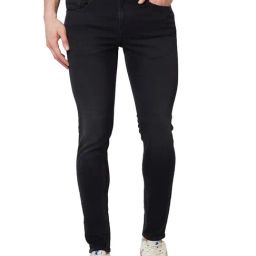 Spykar Black Cotton Slim Fit Jeans-image-65