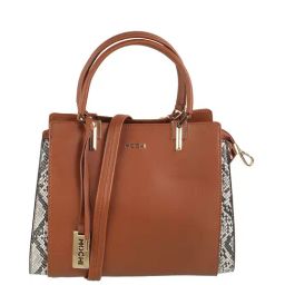 Mochi Brown Synthetic Textured Handbag-image-78