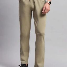 Monte Carlo Khaki Regular Fit Trackpants-picture-0