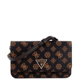 GUESS Mocha Noelle Printed Flap Organizer Cross Body Bag-image-3
