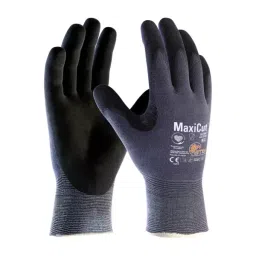 ATG MaxiCut Ultra Palm Coated Knitwrist 24 cm Length Black and Blue L Size, 44-3745 (Pack of 3 Pair)-image-24