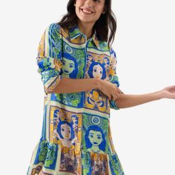 The Souled Store Multicolor Printed Shirt Dress-image-93