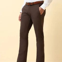 Allen Solly Brown Slim Fit Trousers-picture-6