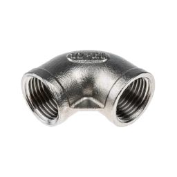 RS PRO Stainless Steel Pipe Fitting 90 Circular Elbow 12.7 mm (1/2 Inch) Female Model No 4992953-17