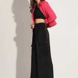 Vero Moda Black Straight Fit High Rise Pants-image-102