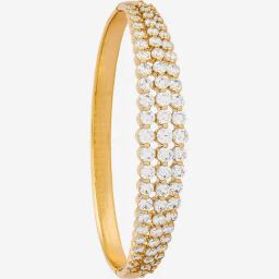 Kushal's Fashion Jewellery White Gold Polished Zircon Kada for Women-picture-48